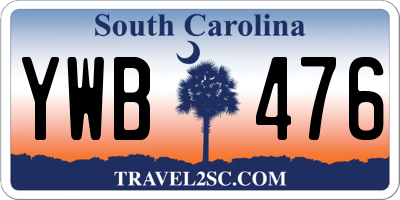 SC license plate YWB476
