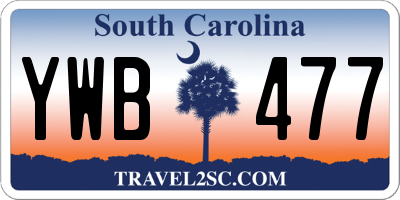 SC license plate YWB477