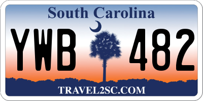 SC license plate YWB482