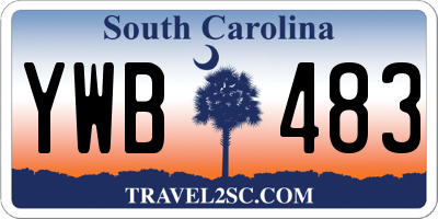 SC license plate YWB483
