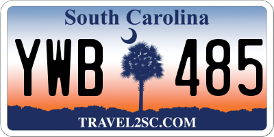 SC license plate YWB485