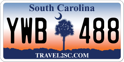 SC license plate YWB488