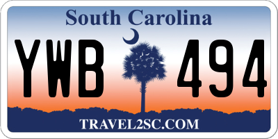 SC license plate YWB494