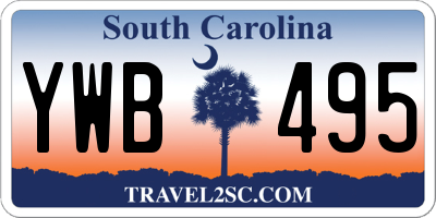 SC license plate YWB495