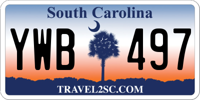 SC license plate YWB497