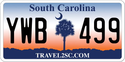 SC license plate YWB499