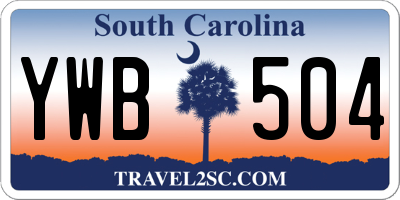SC license plate YWB504