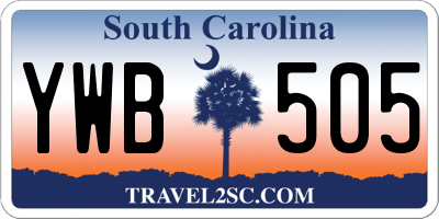 SC license plate YWB505