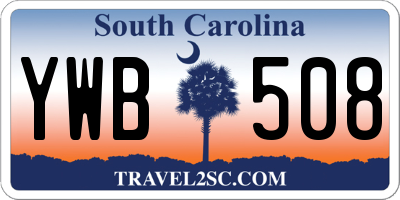 SC license plate YWB508