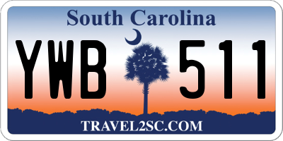 SC license plate YWB511