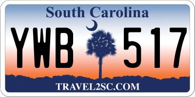 SC license plate YWB517