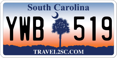 SC license plate YWB519