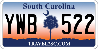 SC license plate YWB522