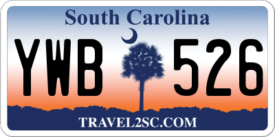 SC license plate YWB526