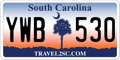 SC license plate YWB530