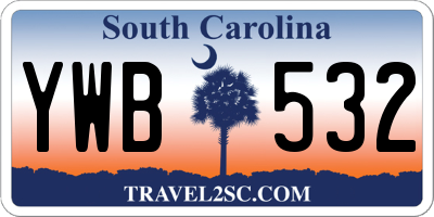 SC license plate YWB532
