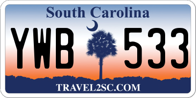 SC license plate YWB533