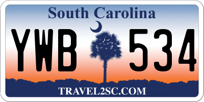 SC license plate YWB534