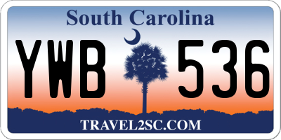 SC license plate YWB536