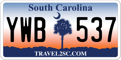 SC license plate YWB537