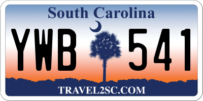 SC license plate YWB541