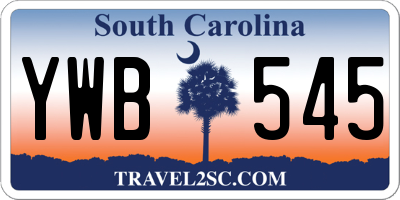 SC license plate YWB545