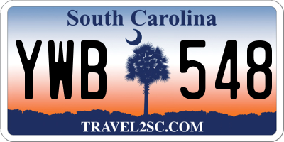 SC license plate YWB548