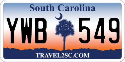 SC license plate YWB549