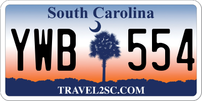 SC license plate YWB554