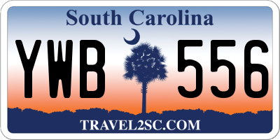 SC license plate YWB556