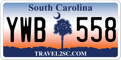 SC license plate YWB558