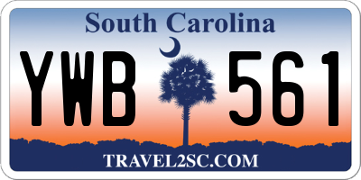 SC license plate YWB561