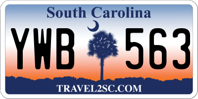 SC license plate YWB563