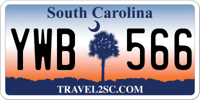 SC license plate YWB566