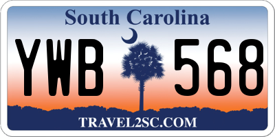 SC license plate YWB568
