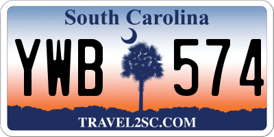 SC license plate YWB574