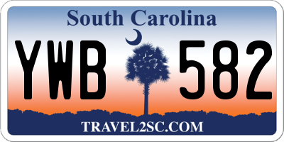 SC license plate YWB582