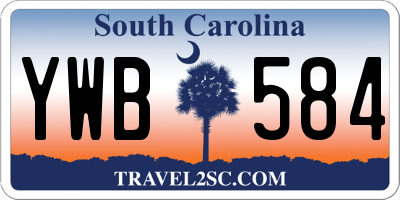 SC license plate YWB584