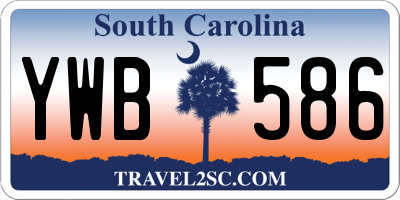 SC license plate YWB586