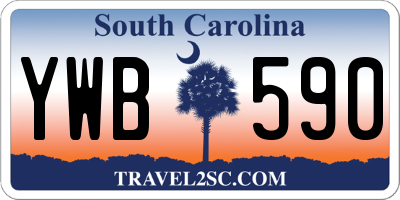 SC license plate YWB590