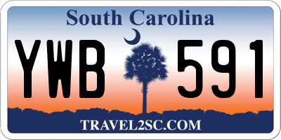 SC license plate YWB591