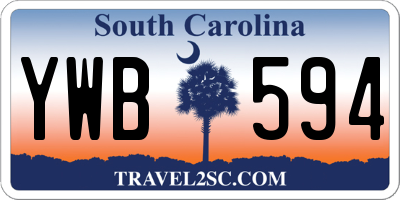 SC license plate YWB594
