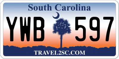 SC license plate YWB597