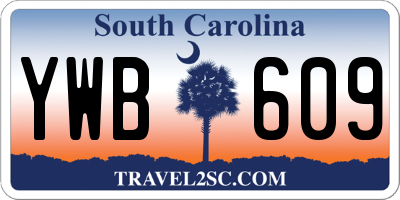 SC license plate YWB609
