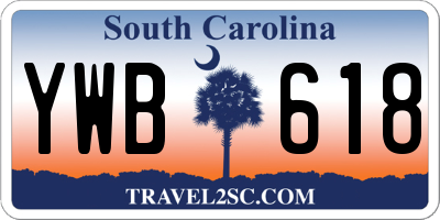 SC license plate YWB618