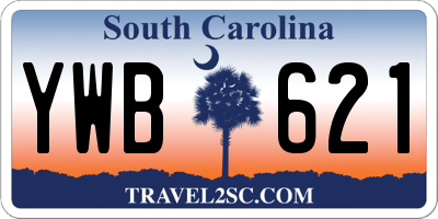 SC license plate YWB621