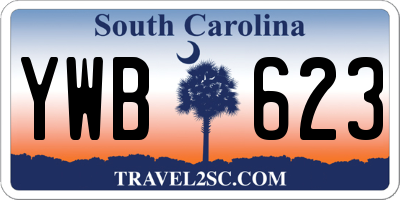SC license plate YWB623