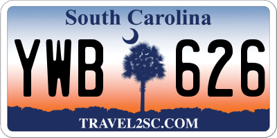 SC license plate YWB626
