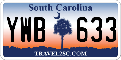SC license plate YWB633