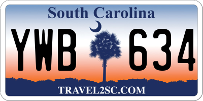 SC license plate YWB634